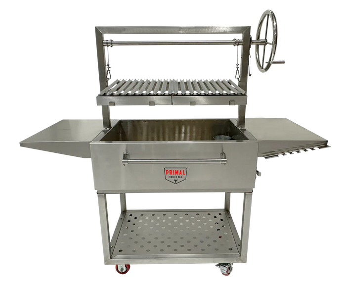 Primal Grills Live Fire Model 40 Inch, perfect for backyard grilling fiestas, made of 304 grade stainless steel.