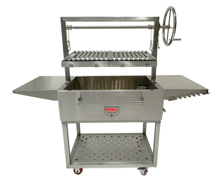 Primal Grills Live Fire Model 40 Inch, perfect for backyard grilling fiestas, made of 304 grade stainless steel.
