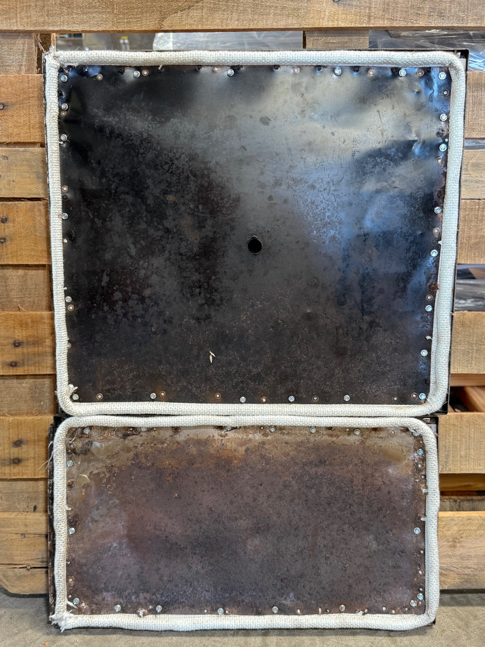 Backwoods Smoker Stainless Steel Fatboy Replacement Doors with high temp gasket for grills and smokers.