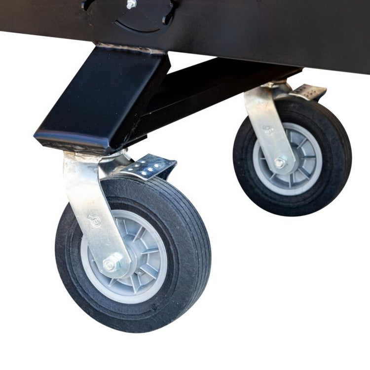 Meadow Creek PR60 W/ 4" Casters, durable wheels for easy mobility, part of premium barbecue smoker accessories.