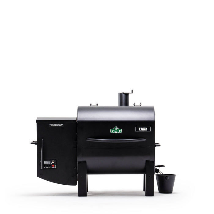 Green Mountain Grills TREK PRIME 2.0, ideal for outdoor cooking, BBQ adventures, and wood-fired flavor.