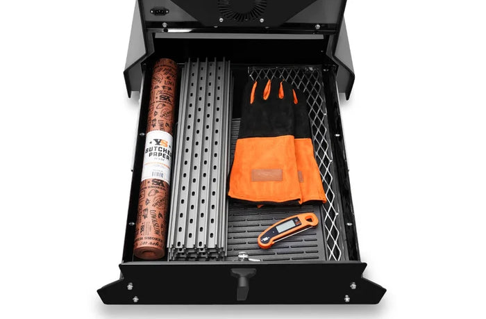 Yoder Smokers YS640s (Orange) Pellet Grill on Competition Cart with Drawer System (Copy)
