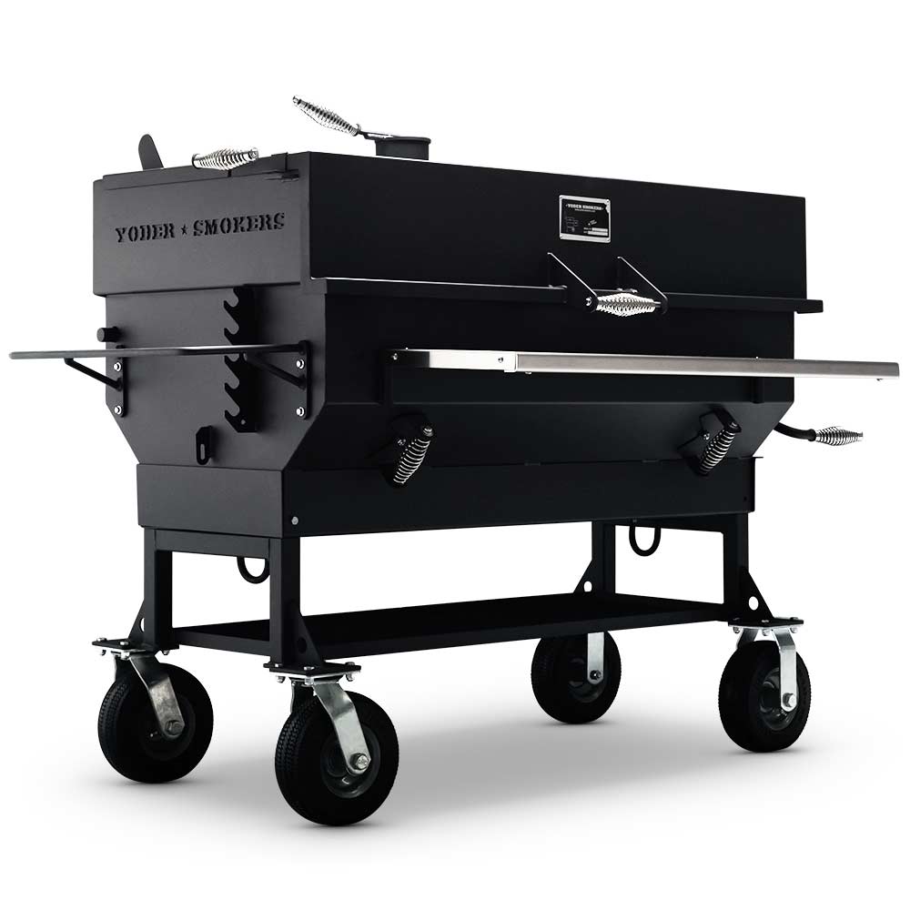 Yoder 24x48 Flat Top Charcoal Grill With Griddle Tray