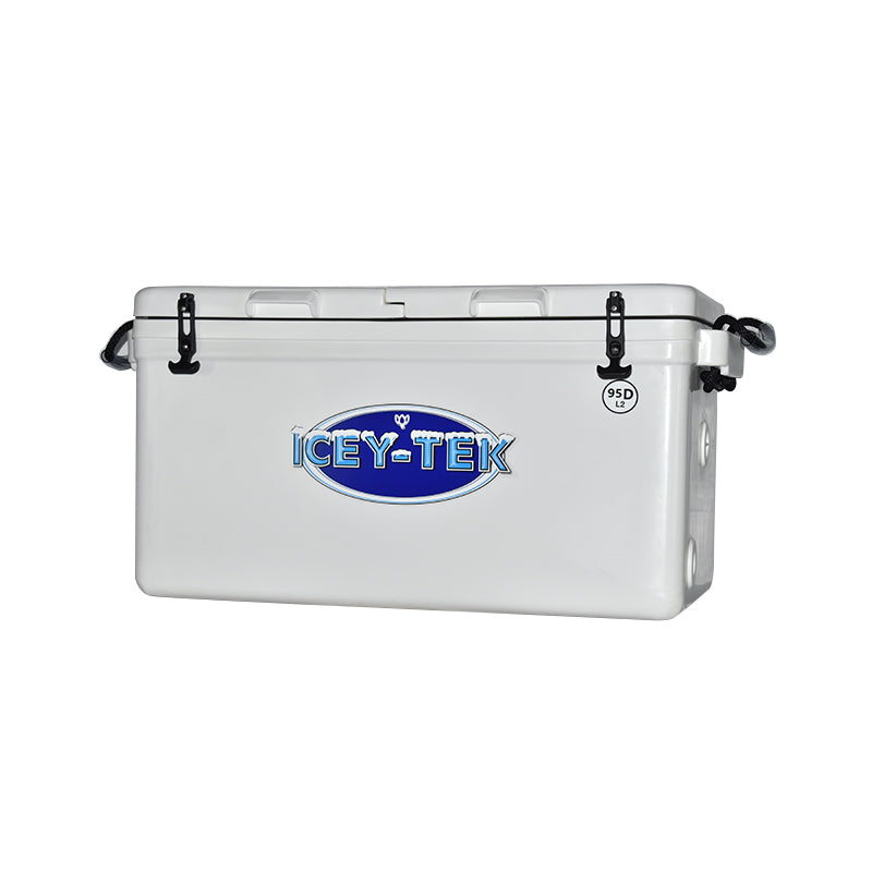 ICEY-TEK 95 QT Cooler With Permanent 50/50 Internal Divider (FREE SHIPPING) for camping and outdoor adventures.
