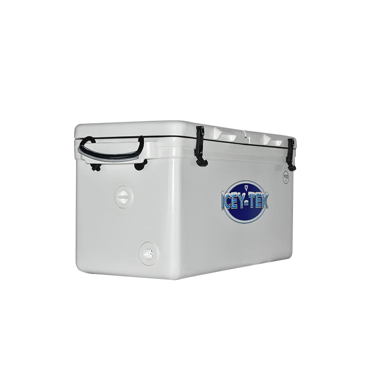 ICEY-TEK 95 QT Cooler With Permanent 50/50 Internal Divider (FREE SHIPPING) for outdoor grilling and BBQ adventures.