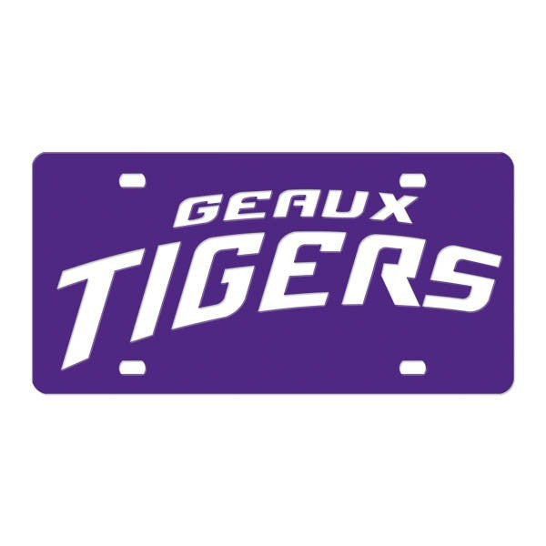 Gameday Ironworks LSU Geaux Tigers License Plate for the ultimate fan support and grilling experience.