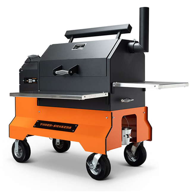 Yoder YS-640 Pellet Smoker with Comp Cart (Orange)