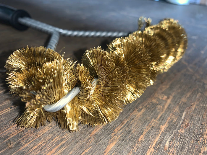 Brushtech 12’’ Spiral BBQ Grill Brush #B306C, ideal for cleaning grills, smokers, and cookers, barbecuing accessories, BBQ cleaning supplies.