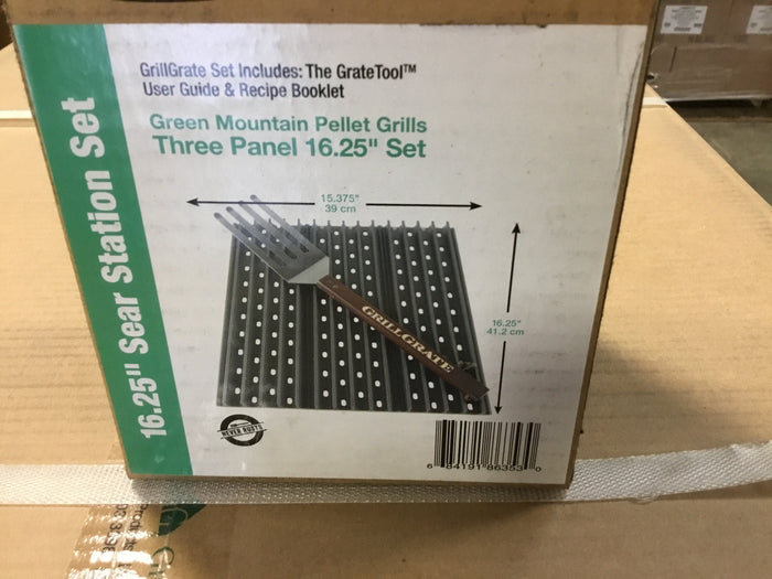 Grillgrate 16.25" Sear Station for Green Mountain Daniel Boone /ledge and Jim Bowie / peak, perfect for outdoor grilling.